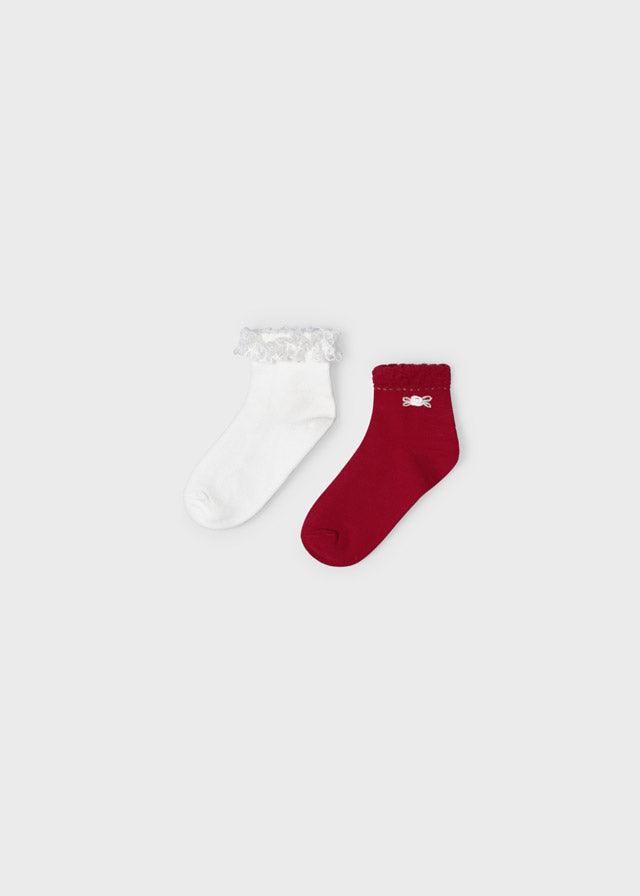 Mayoral Red 2 socks set - Petit Bébé - Zomer 2022
