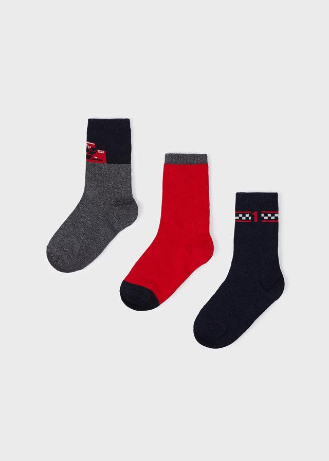 Mayoral Red Set 3 socks - Petit Bébé - Zomer 2023