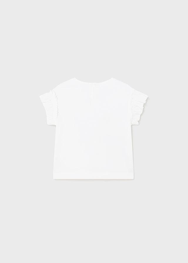 Mayoral White-dali S/s t-shirt - Petit Bébé - Zomer 2023