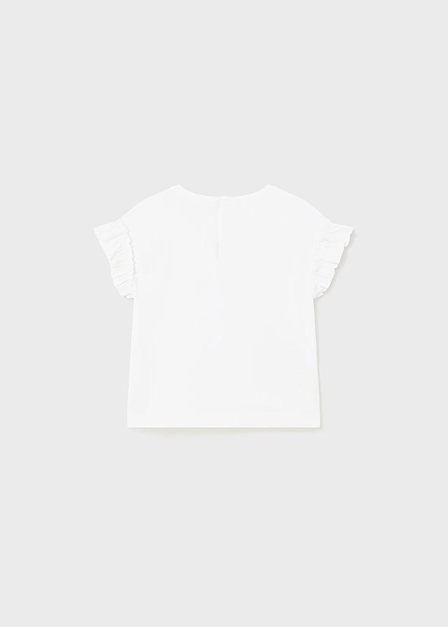 Mayoral White-agat S/s t-shirt - Petit Bébé - Zomer 2023