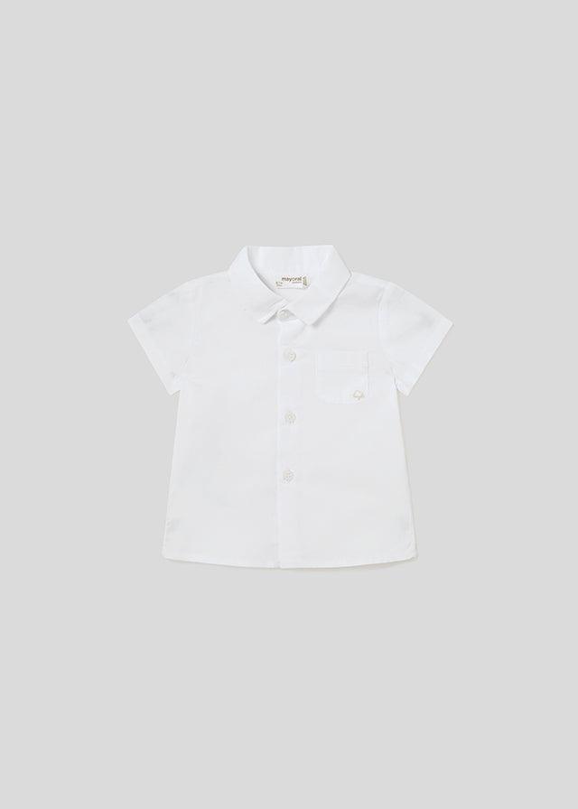 Mayoral White S/s shirt - Petit Bébé - Zomer 2023
