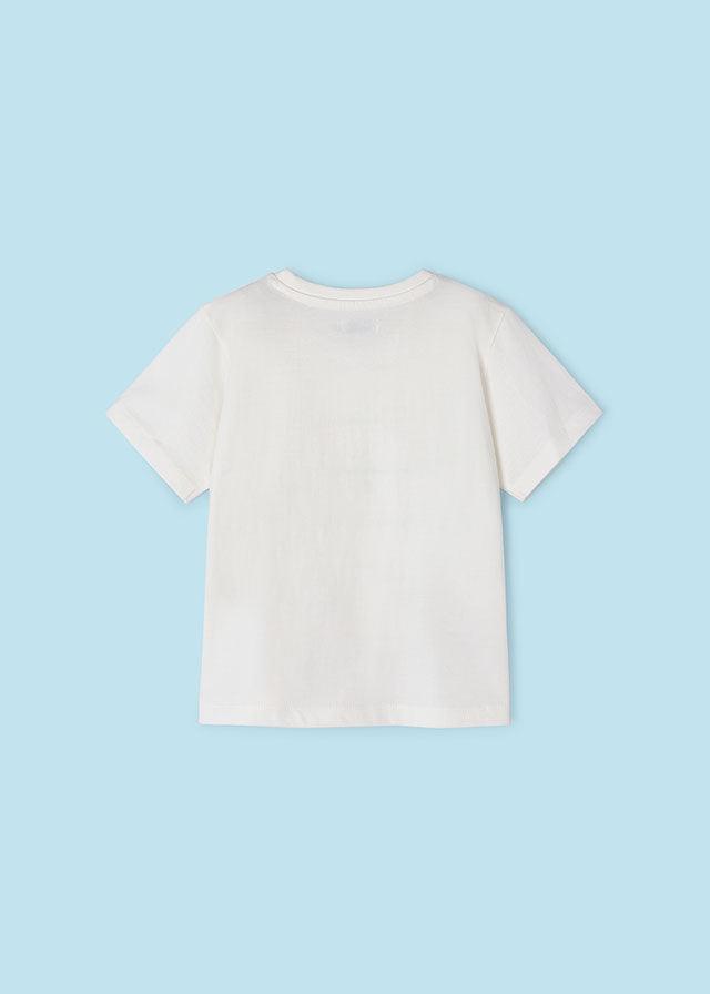 Mayoral Cream Lenticular t-shirt s/s - Petit Bébé - Zomer 2023