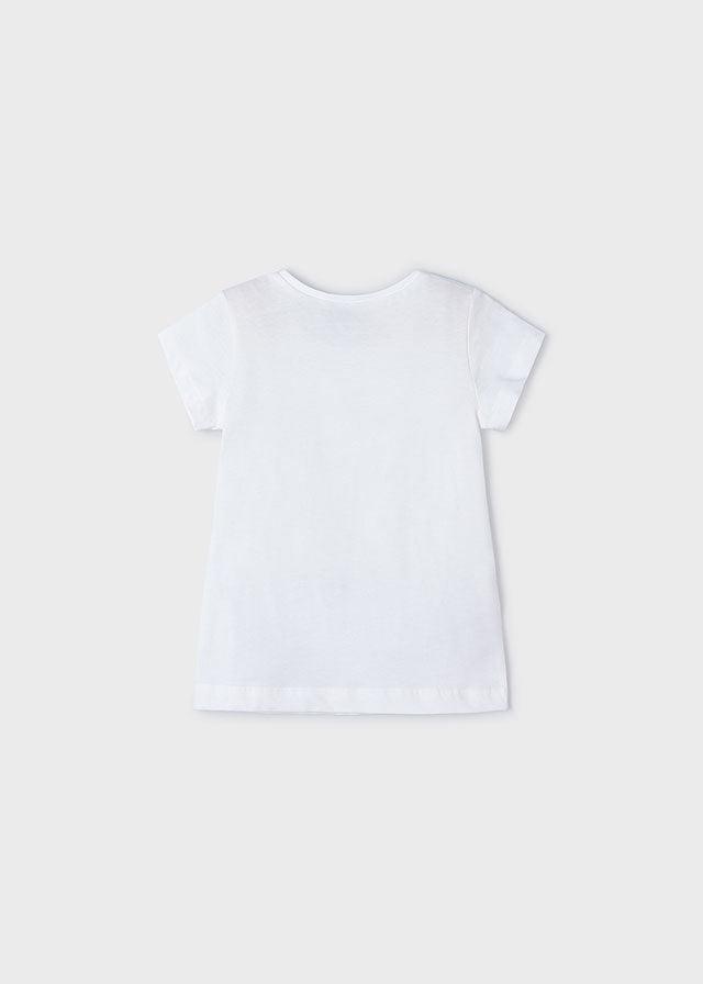 Mayoral White S/s t-shirt - Petit Bébé - Zomer 2023