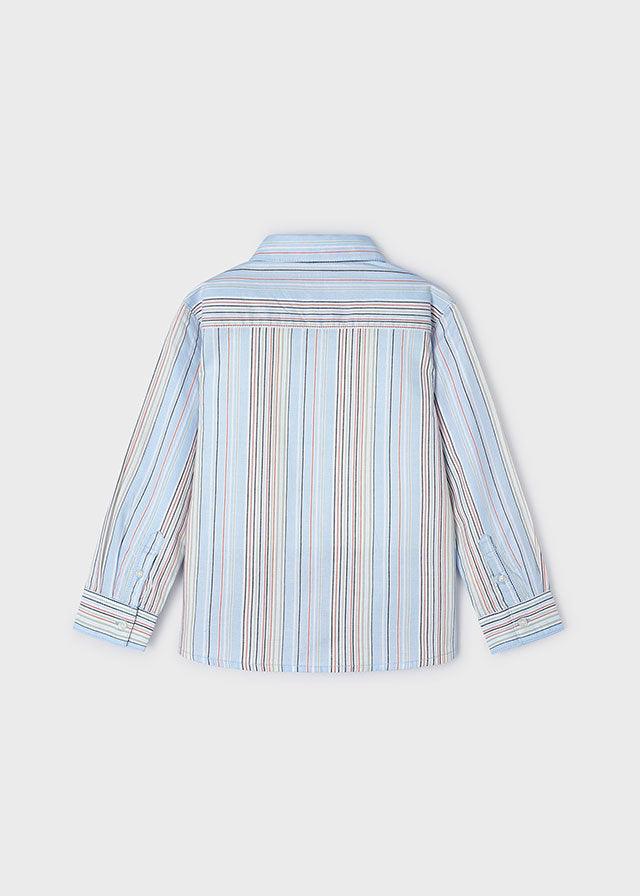 Mayoral Sky blue L/s stripes oxford shirt - Petit Bébé - Zomer 2023