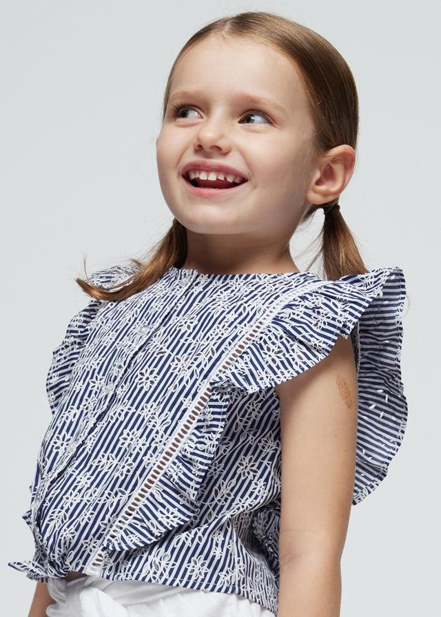 Mayoral Ink Stripes loose shirt - Petit Bébé - Zomer 2023