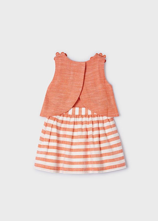 Mayoral Orange Striped skirt set - Petit Bébé - Zomer 2023