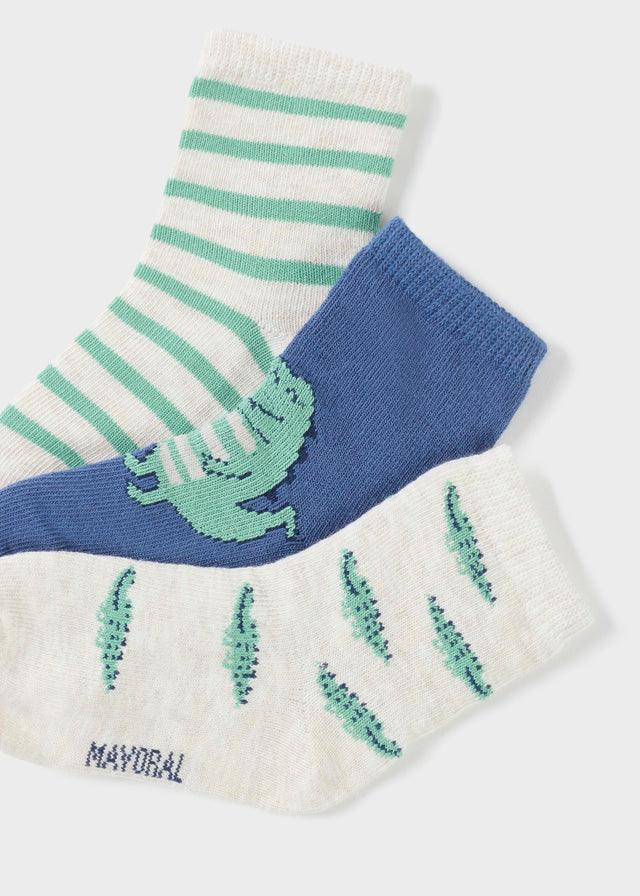 Mayoral Indigo Set of 3 socks - Petit Bébé - Zomer 2023
