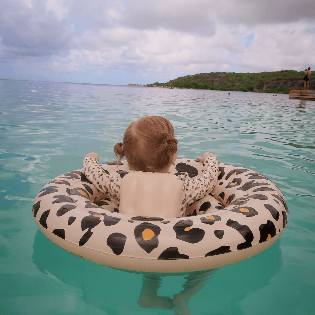 Swim Essentials Baby float Beige Panterprint 0-1 jaar - Petit Bébé - Zomer 2023