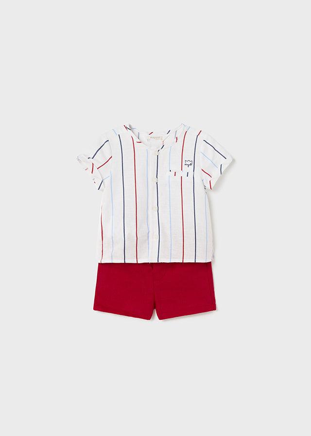 Mayoral Newborn Red Shorts and t-shirt set - Petit Bébé - Zomer 2022