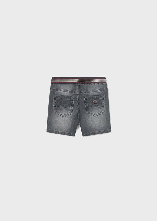 Mayoral Dark Grey soft denim shorts - Petit Bébé - Zomer 2022