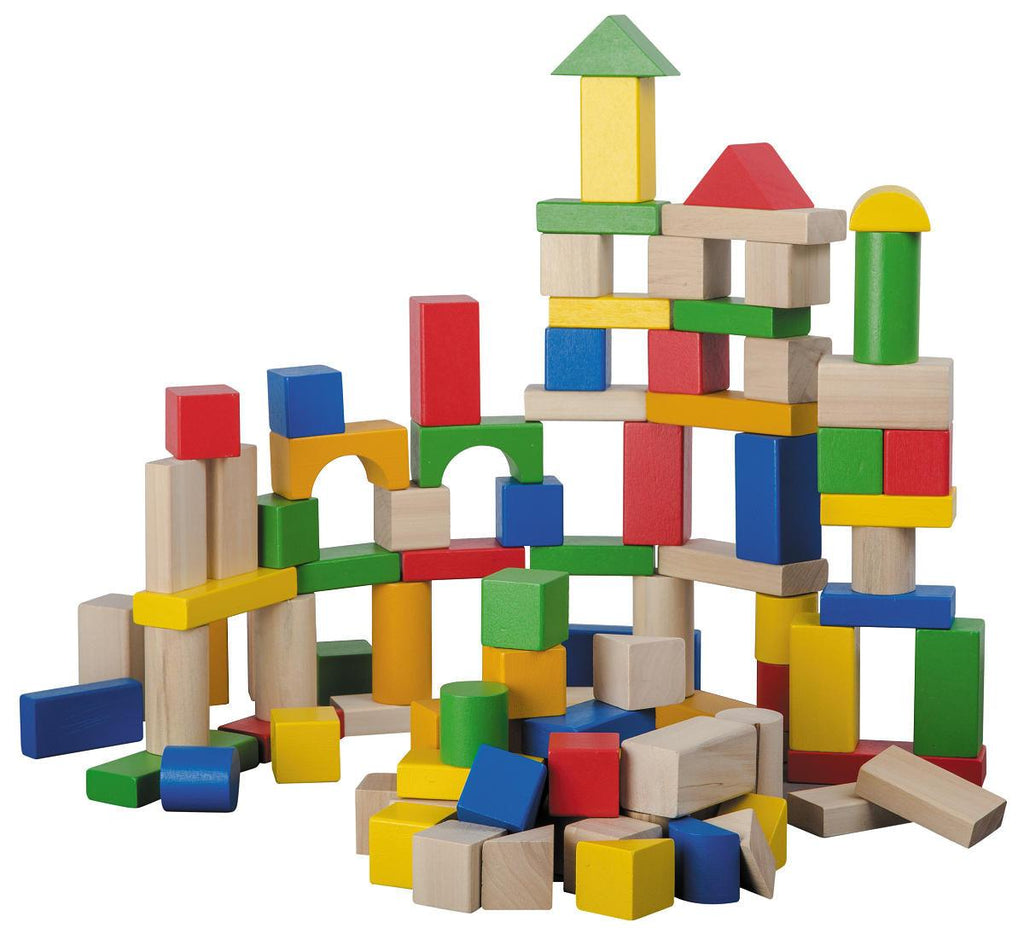 Joueco houten blokken 100 stuks - Petit Bébé - Zomer 2023