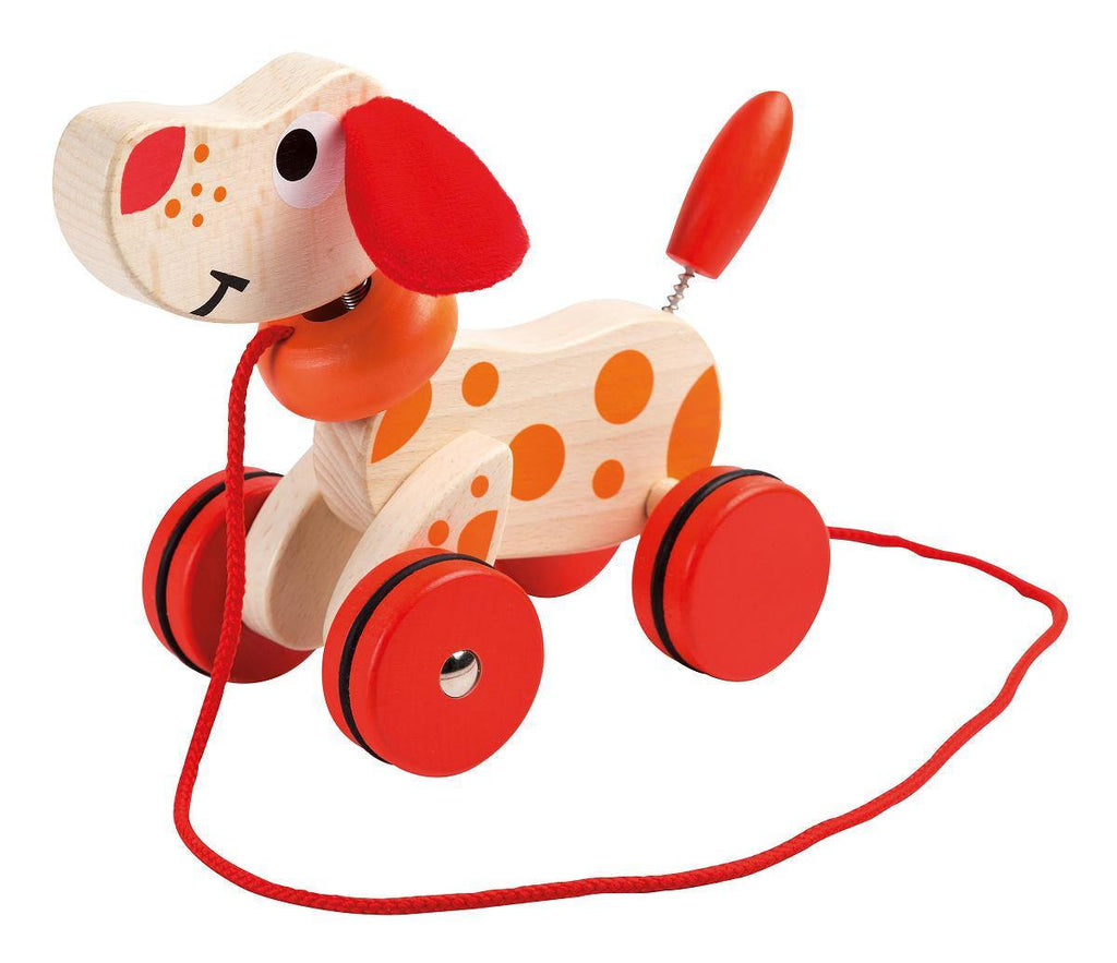 Joueco houten kwispel hondje - Petit Bébé baby- en kinderkleding