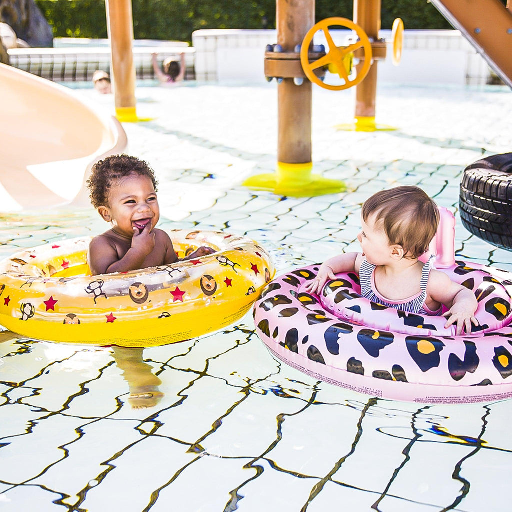 Swim Essentials Baby float Rosé goud Panterprint 0-1 jaar - Petit Bébé